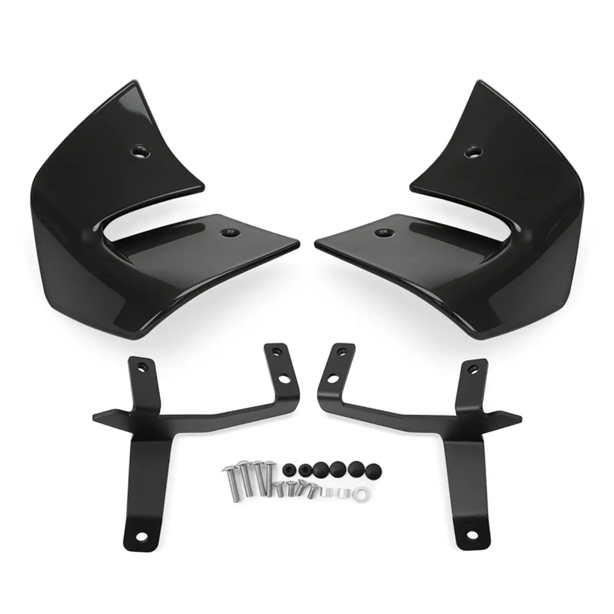 A23Z Motorcycles Side Winglet Fixed Wind Wing Aerodynamic Spoiler Front Deflector for Z900 900SE 2025 2026 Black