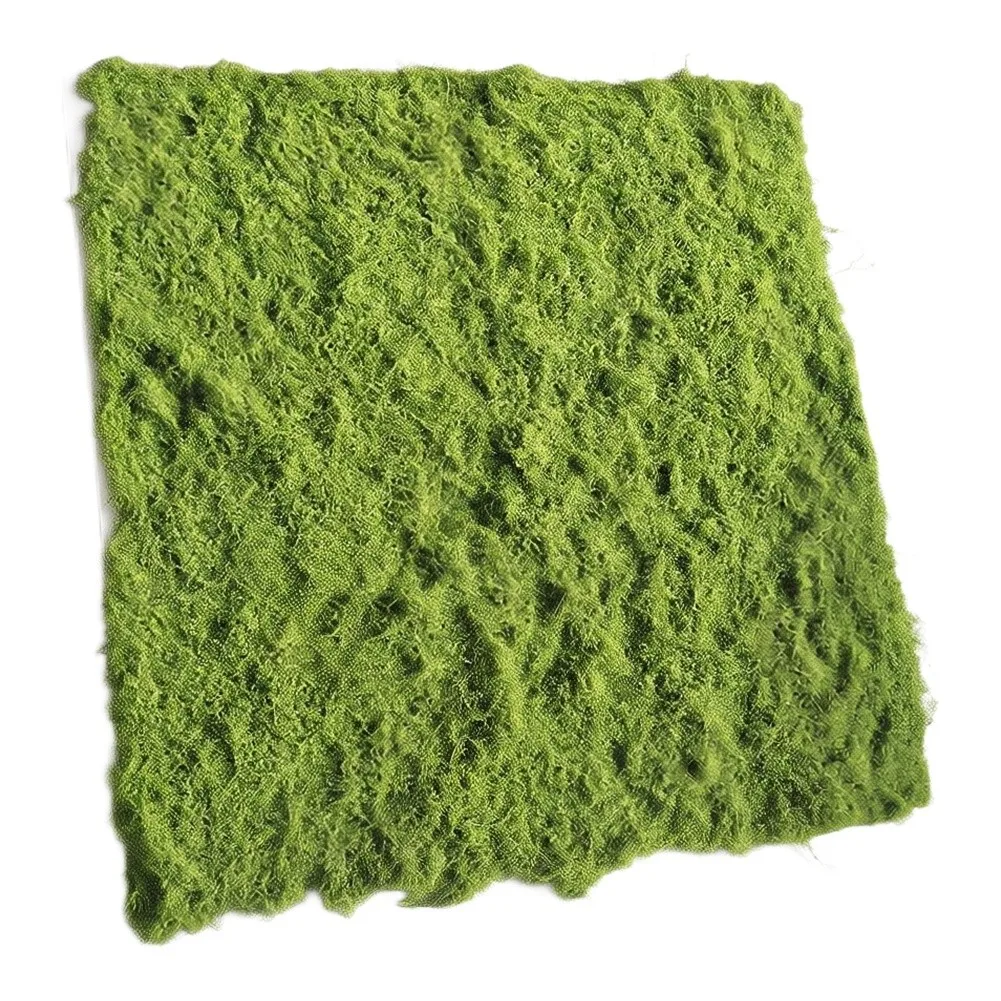 Flexible Artificial Moss Grass Mat 1 x 1 m Natural Looking Green Turf for Seasonal Decor Craft Projects Landscaping