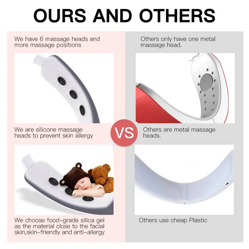 Máquina plástica facial de microcorrente ems, terapia de fótons led, vibração, massagem facial, queixo duplo, linha v, máquina plástica facial