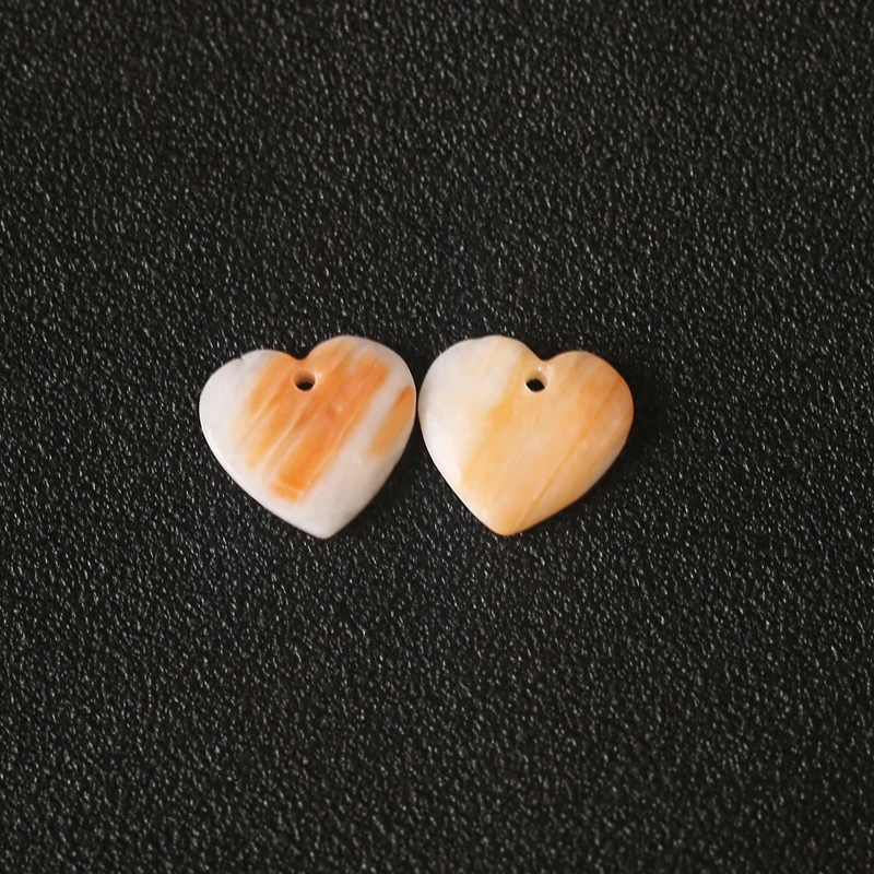 

Natural Stone Shell Heart-Shaped Earring Beads 12x11x2mm 0.7g Semiprecious Fashion Jewelry Accessory