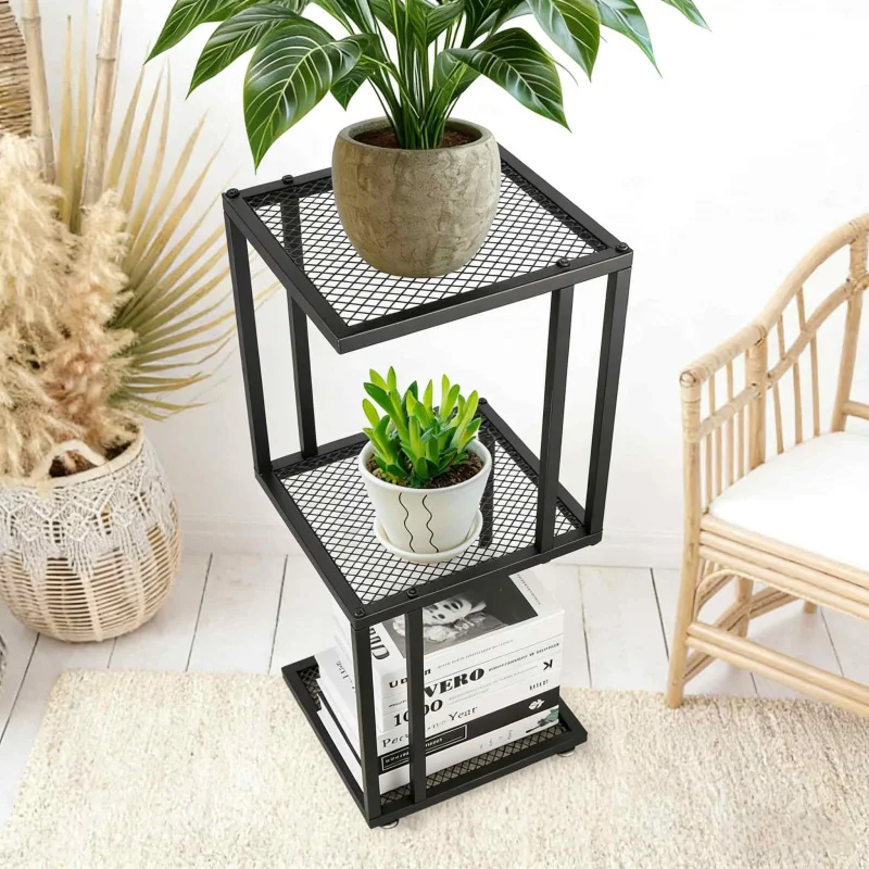 

Metal Flower Stand2Indoor and Outdoor Universal Living Room Bedroom Balcony Green Radish Succulent Plant Stand Storage Rack Mult
