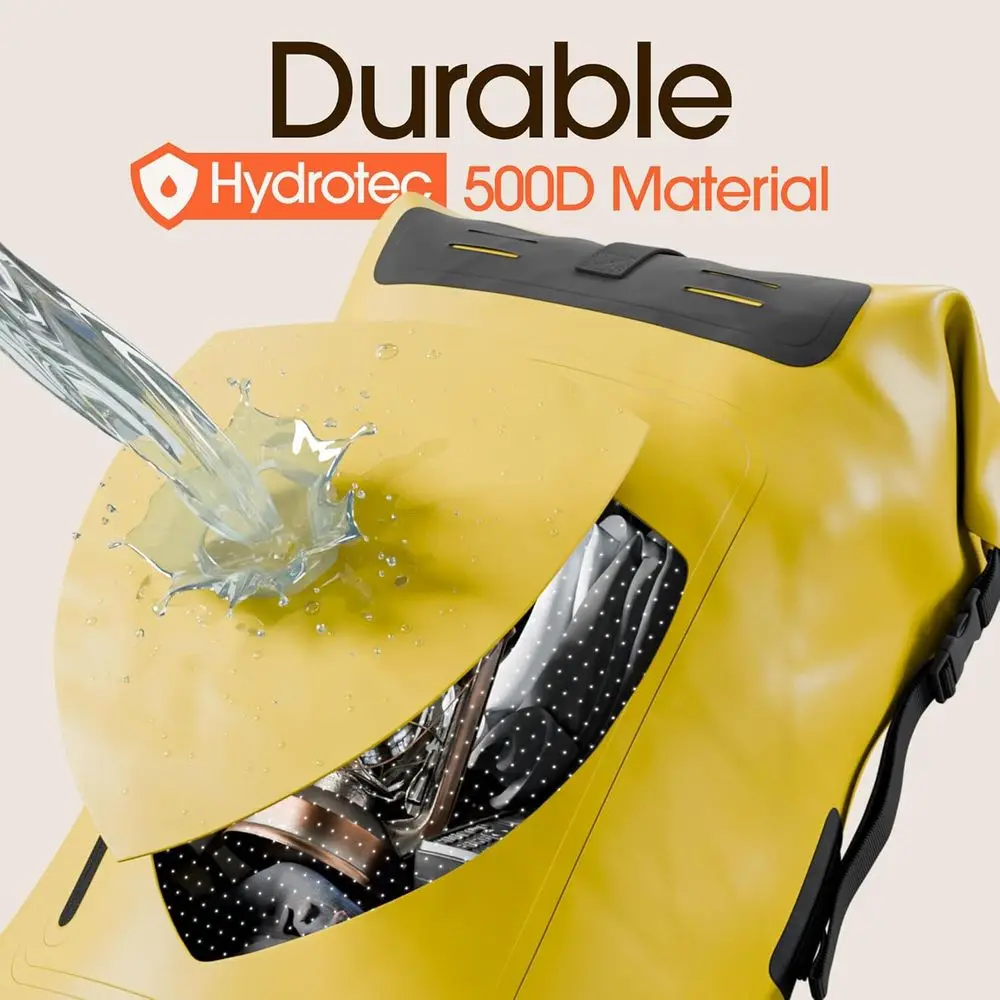 حقيبة ظهر Earth Pak المقاومة للماء - حقيبة ظهر للمشي لمسافات طويلة شديدة التحمل - حقيبة إغلاق قابلة للطي - حقيبة جافة مبطنة مقاومة للماء #4