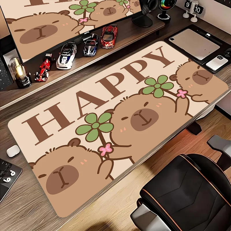 CUTE Capybara Mousepad INS Large Computer Office Keyboard Table Mat Students Cabinet Gamer Desktop Mouse pad Cup Mats Deskpad