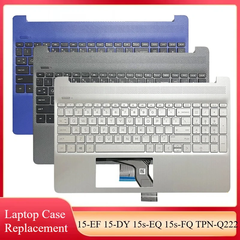 

New Original US SP Keyboard For 15-EF 15-DY 15s-EQ 15s-FQ TPN-Q222 Laptop Palmrest Upper Case Top Cover L63578-001 L63579-001