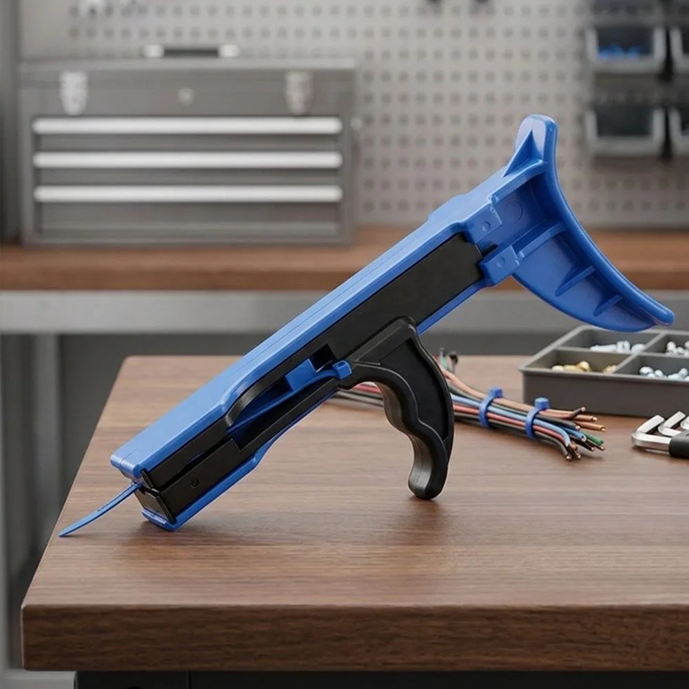 Wire Cable Tie Tool Supply Tensioner Tightener Trimming Workshop 145mm Adjustable Automatic Blue Cutter Hand Tools