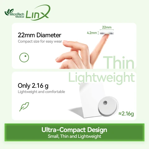 Micro-Tech LinX CGM система мониторинга глюкозы для диабетиков — фото устройства