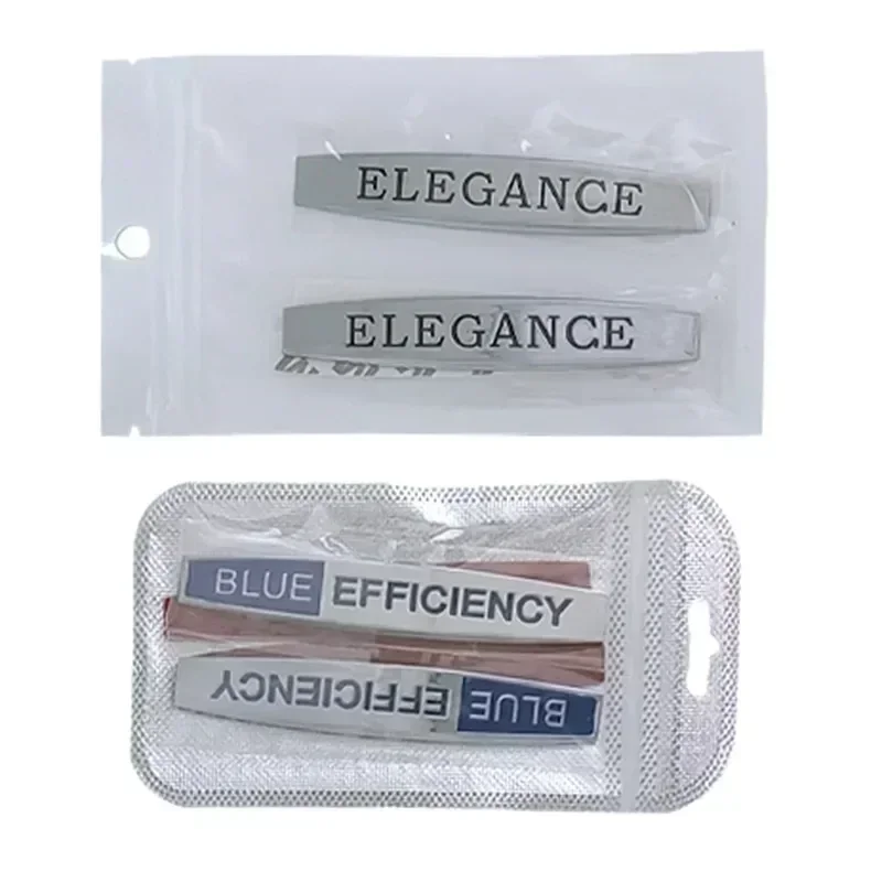 2pcs x Metal Car Front Side Fender Emblem Badge Decals Accessories For Blue Efficiency Mercedes W204 C200 E200 Elegance Sticker