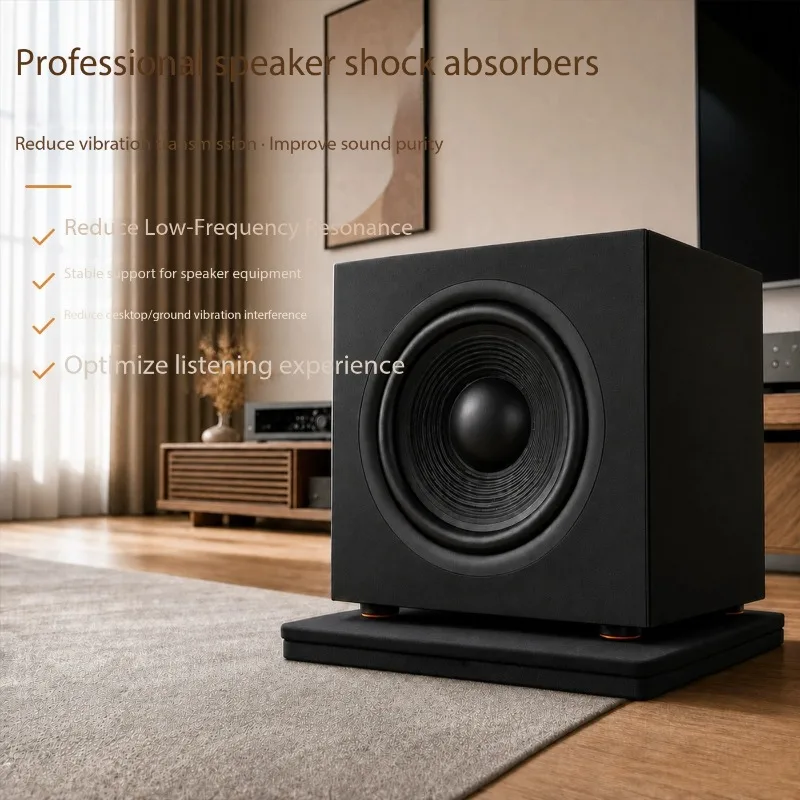 Speaker Isolation Pads Shock Absorption Bass Vibration Dampening Feet Anti-resonance HIFI Stand Base for Home Theater