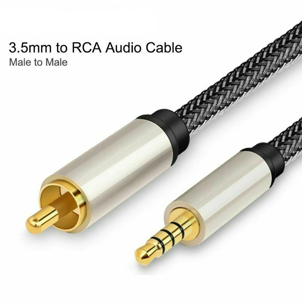 Digital Coaxial Audio Video Cable Stereo SPDIF For RCA To 3.5mm For HDTV Gold-plated Pure Copper Digital Cables Plug-Connectors