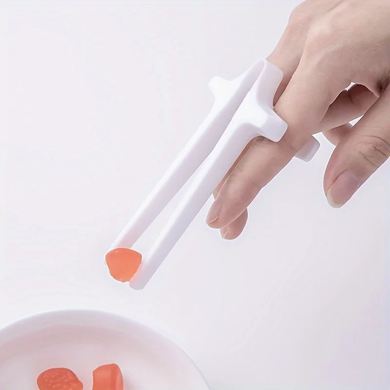 2pcs Non-Contact Multi-Finger Clips, Hassle-Free Food & Snack Gripper, Lazy Chopstick and Ring Holder for Easy Eating