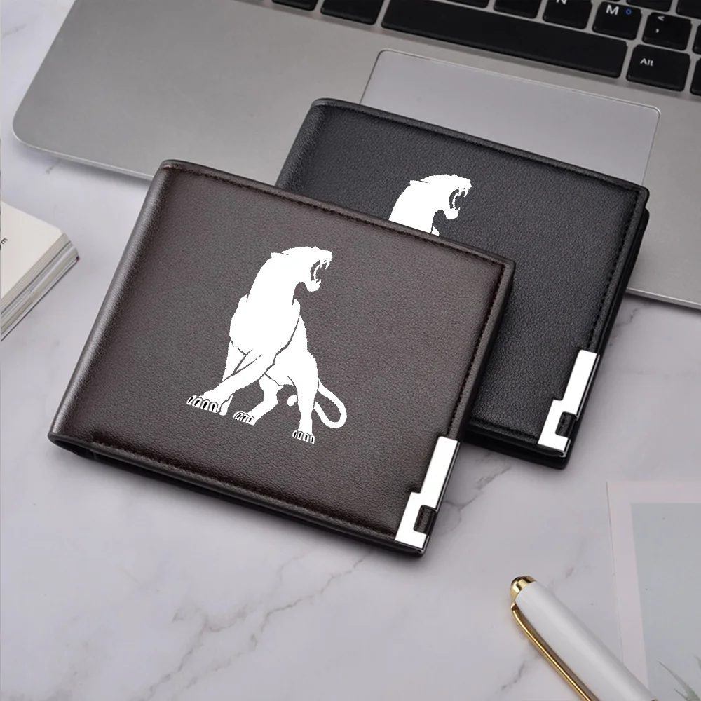 Men's Business Casual Portable PU Leather Card Holder Wallet with Metal Decoration Men's Wallet