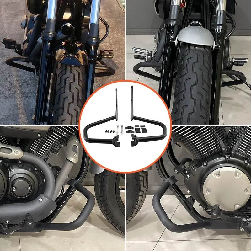 Akcesoria motocyklowe, orurowanie ochronne, osłona silnika, czarne, do Yamaha Bolt 950 XV950 XVS950 R-Spec 2013-2025