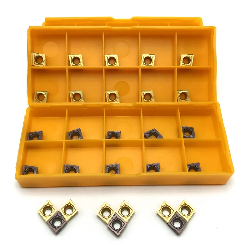 Ccmt060204 ccmt060208 vp15tf/ue6020 inserção de carboneto ferramenta de torneamento interno torno cnc ferramenta de corte processamento de aço de alta qualidade