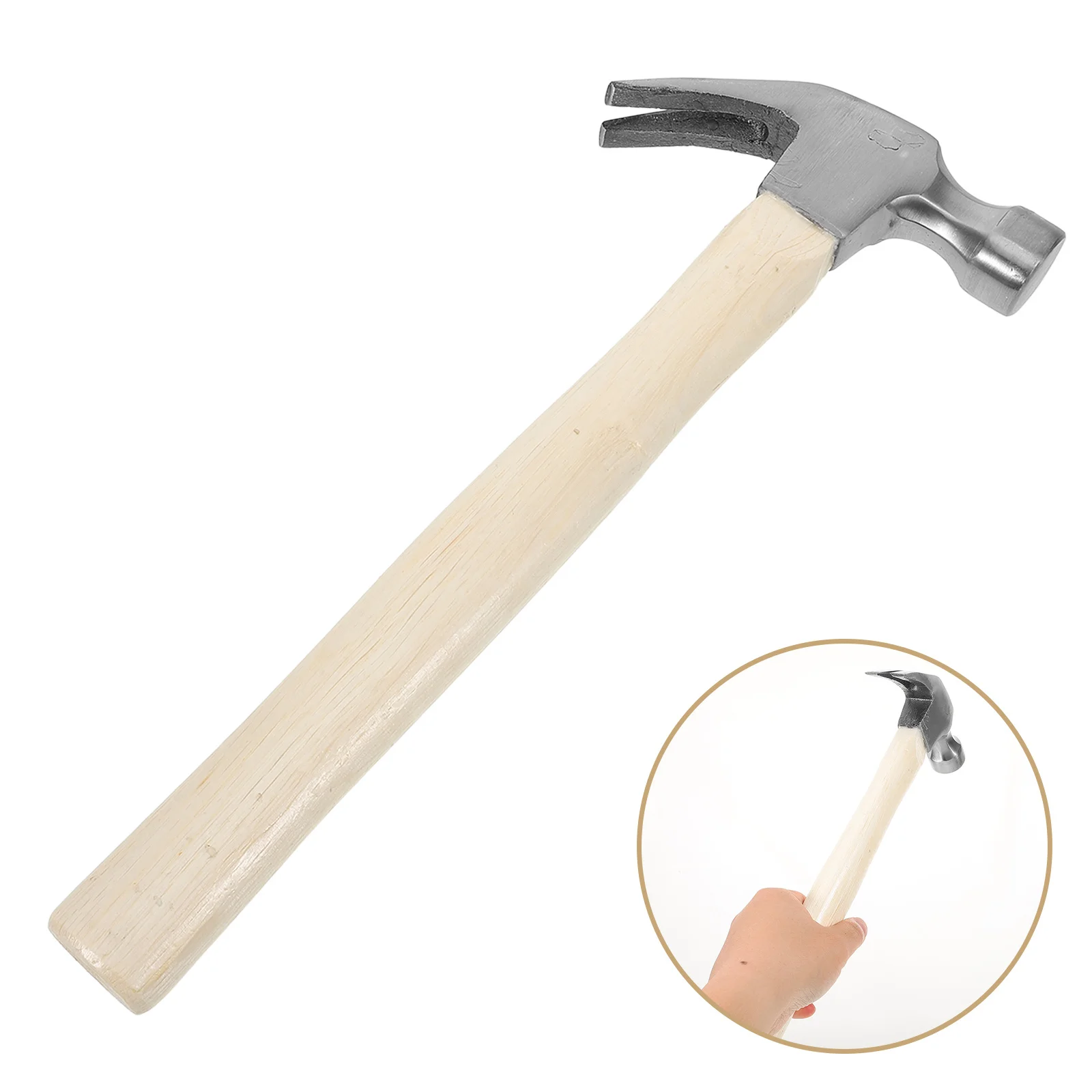 

Multi-Purpose Claw Hammer Steel Wood Material Non-Slip Rubber Handle Comfortable Grip Carpentry Nailing Hammer Home Repair Tool