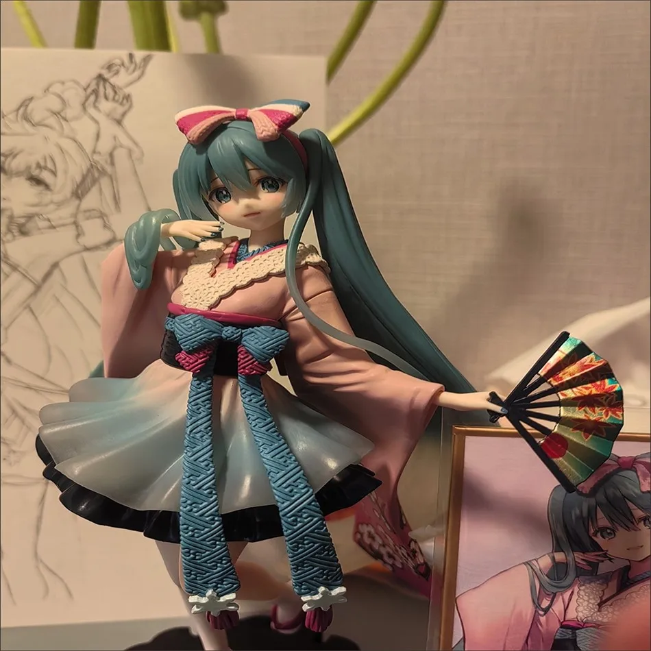 Neue Anime-Figur Hatsune Miku Spielzeug Neo Tokyo Serie Kimono MIKU Kawaii Cartoon PVC Actionfigur Modellpuppen Geburtstagsgeschenke