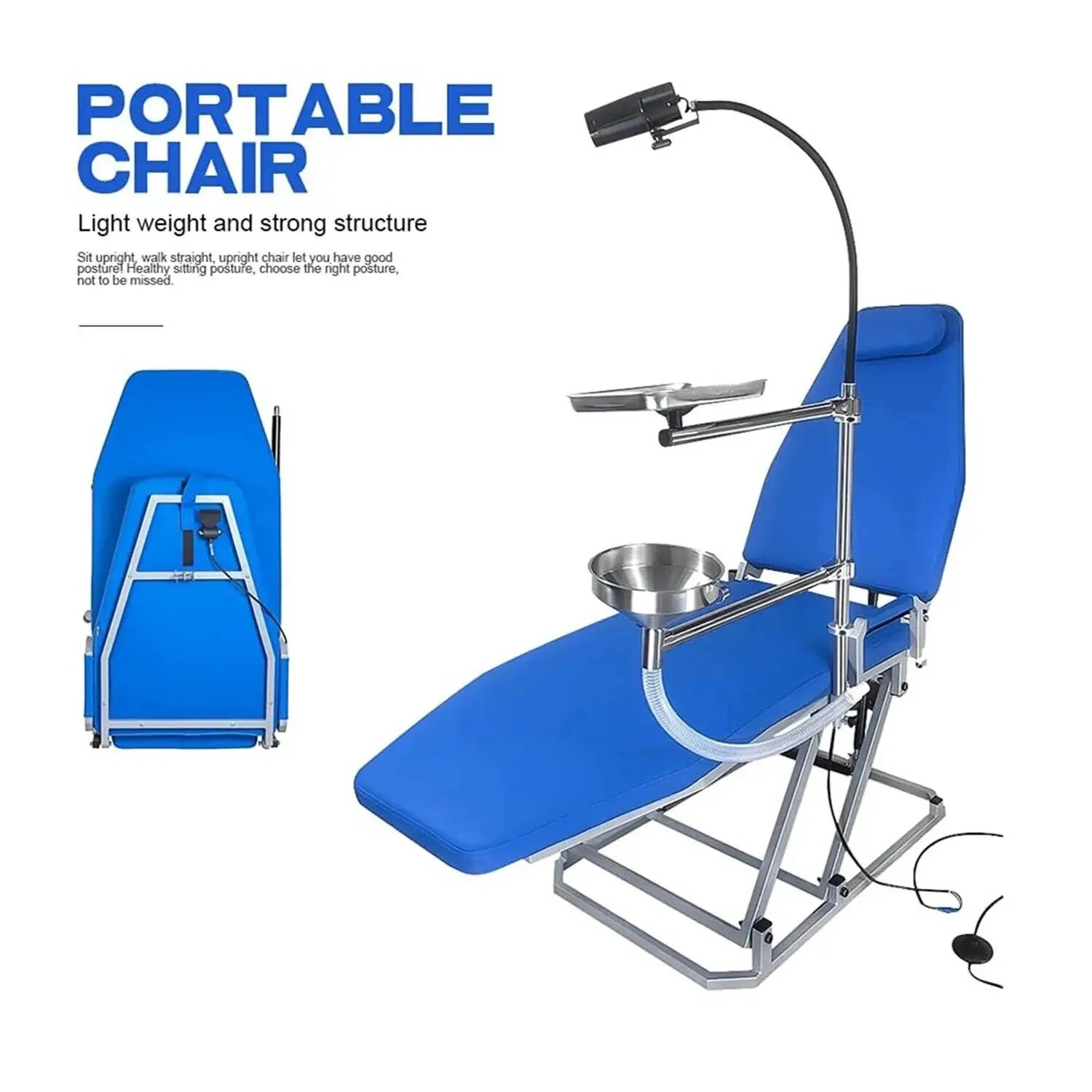 Dental chair Simple dental chair Oral teaching fosse closed recliner chair Full folding chair dental free examination chair