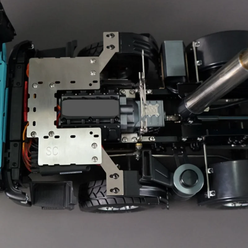 � 2. Bodenplatte Fahrgestellrahmen für IVECO Stralis 1/14 RC LKW-Modell, DIY Muldenkipper Baufahrzeug Upgrade-Teile ​ – Detail 4