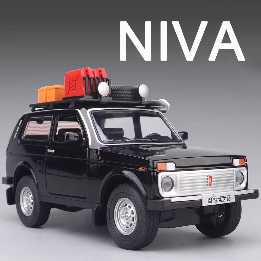 1:24 Lada NiVa Wrangler Rubicon Models Toy Cars Alloy Wheel Pull Back Miniature Car Doors Opened Vehicles Boys Educational Toys
