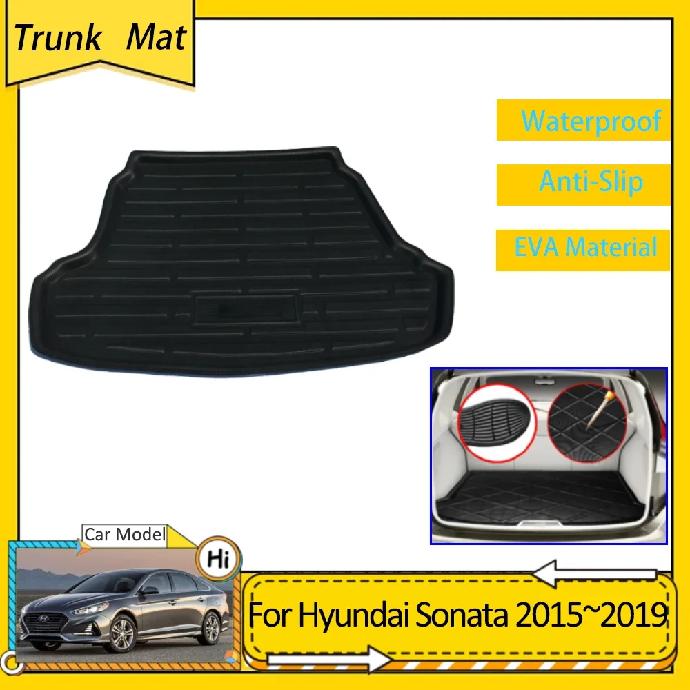 

Car Rear Trunk Mats for Hyundai Sonata LF 2015 2016 2017 2018 2019 Accsesories Cargo Boot Protective Pads Waterproof EVA Carpet