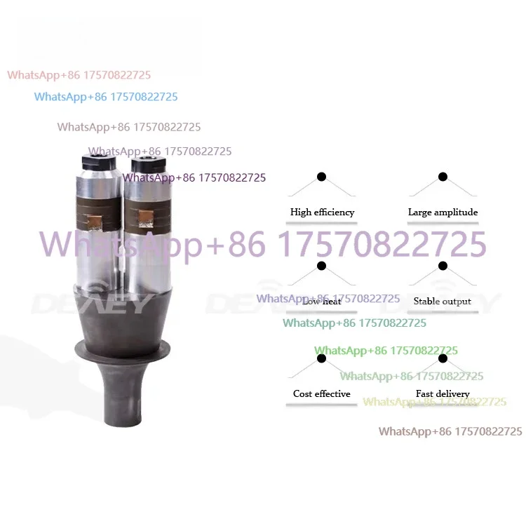 15K/15khz 4200W Black Ultrasonic System Piezoelectric Pressure Sensor Ultrasonic Langevin Transducer