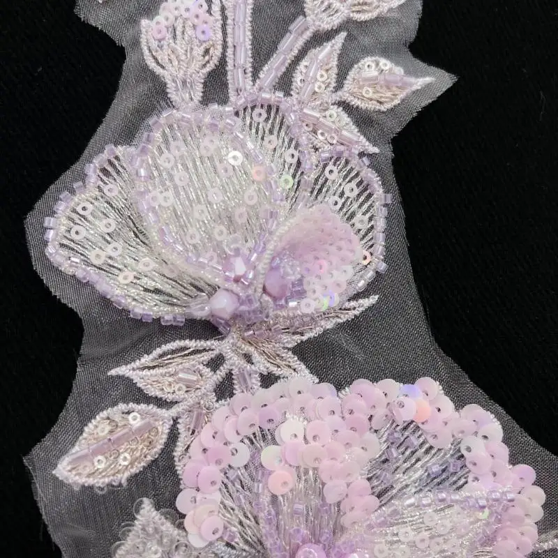 2026 New 2-Piece Embroidered Flower Applique for Easy Sewing,  Layered Garment Decoration for Clothing and Fabric Project