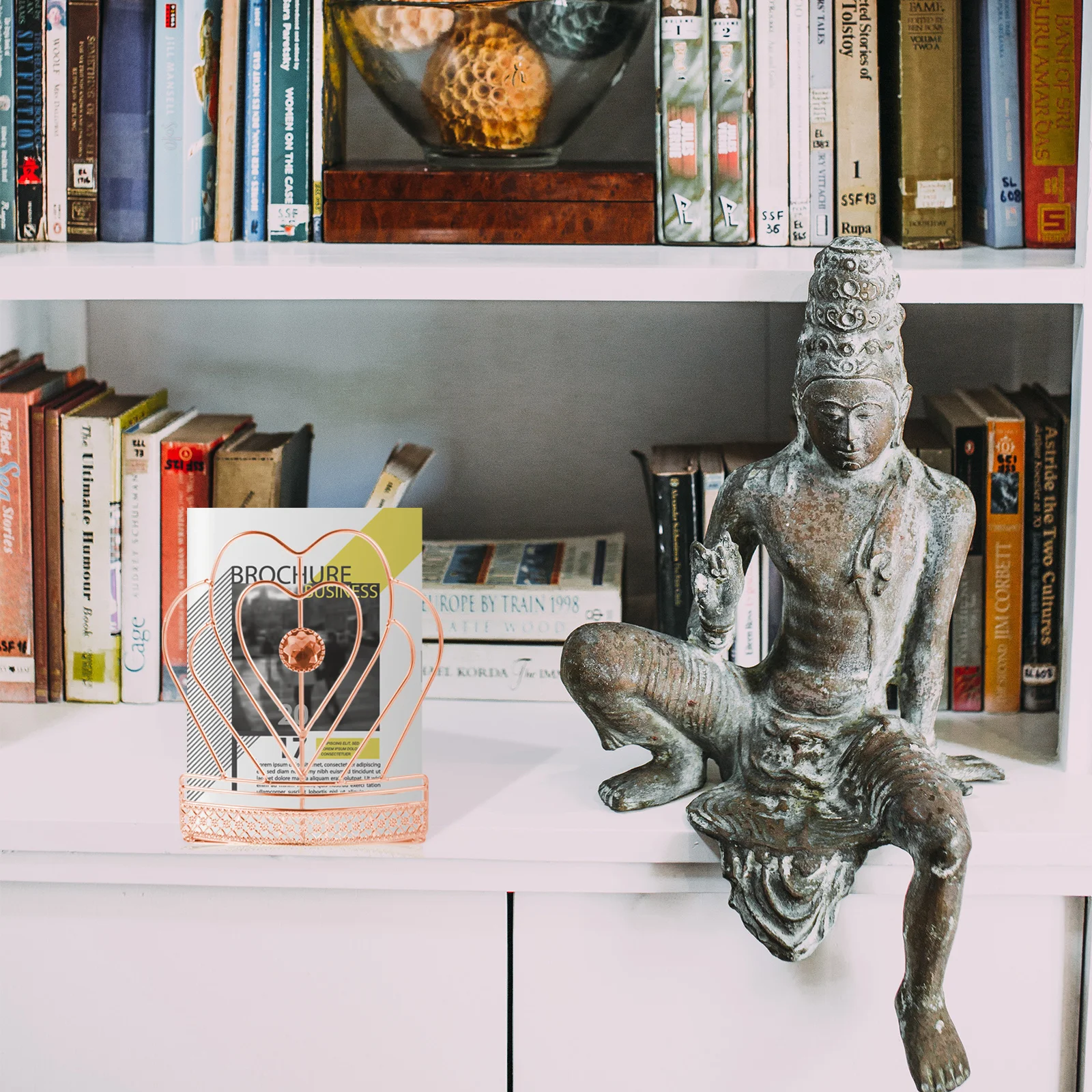 

Iron Bookend Crown Shaped Desktop Book Stopper Office Home Nordic Style Book Organizer Iron Bookend Desktop Bookshelf