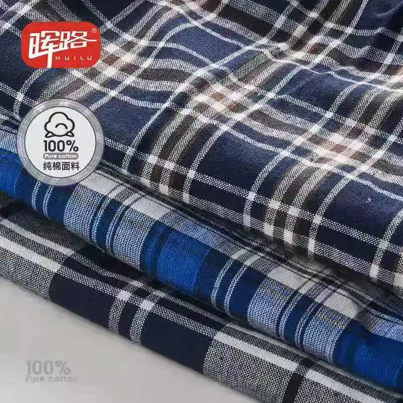 Wholesale HuiLu Cotton Short Lounge Pants for Men -  Woven Soft Plaid Check Sleeping Pajama Pants with Pockets 5 Pack