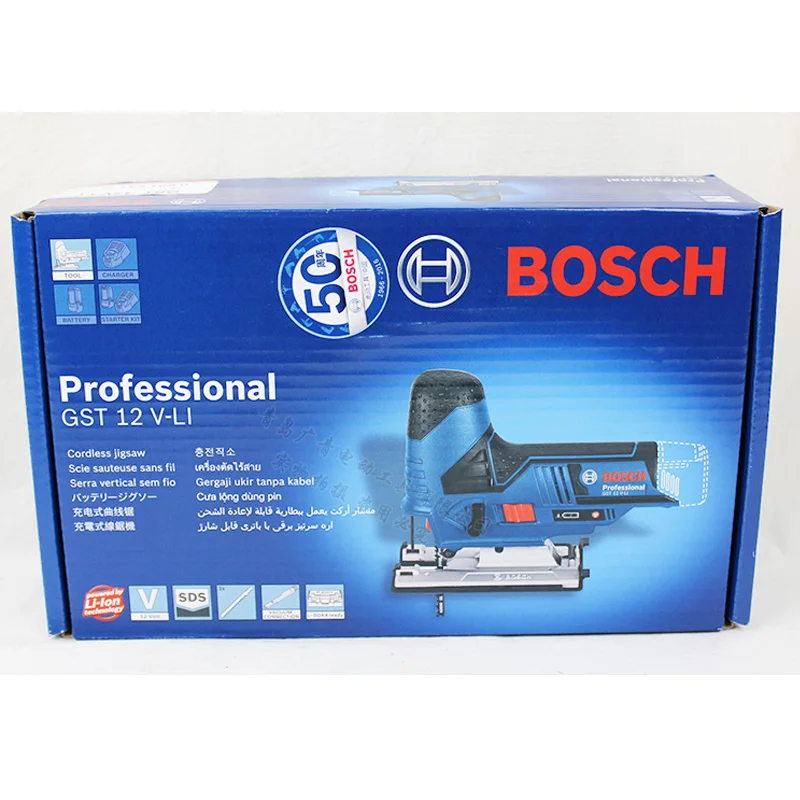 Bosch GST12V-LI 12V Cordless Rechargeable Jig Saw Lithium Cutting Machine SDS Handheld Woodworking Wood Metal Curve Chain Saw