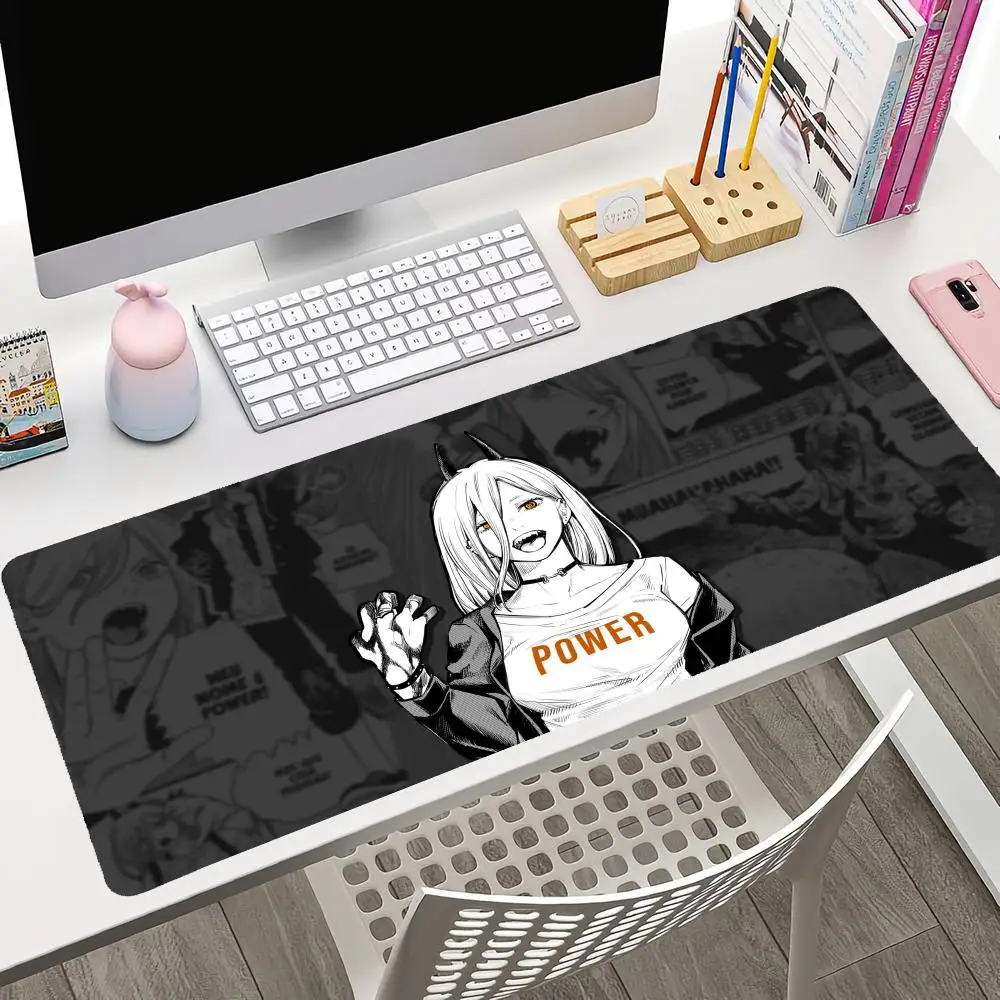 Chainsaw Man Anime Mousepad Large Gaming Mouse Pad LockEdge Thickened Computer Keyboard Table Desk Mat