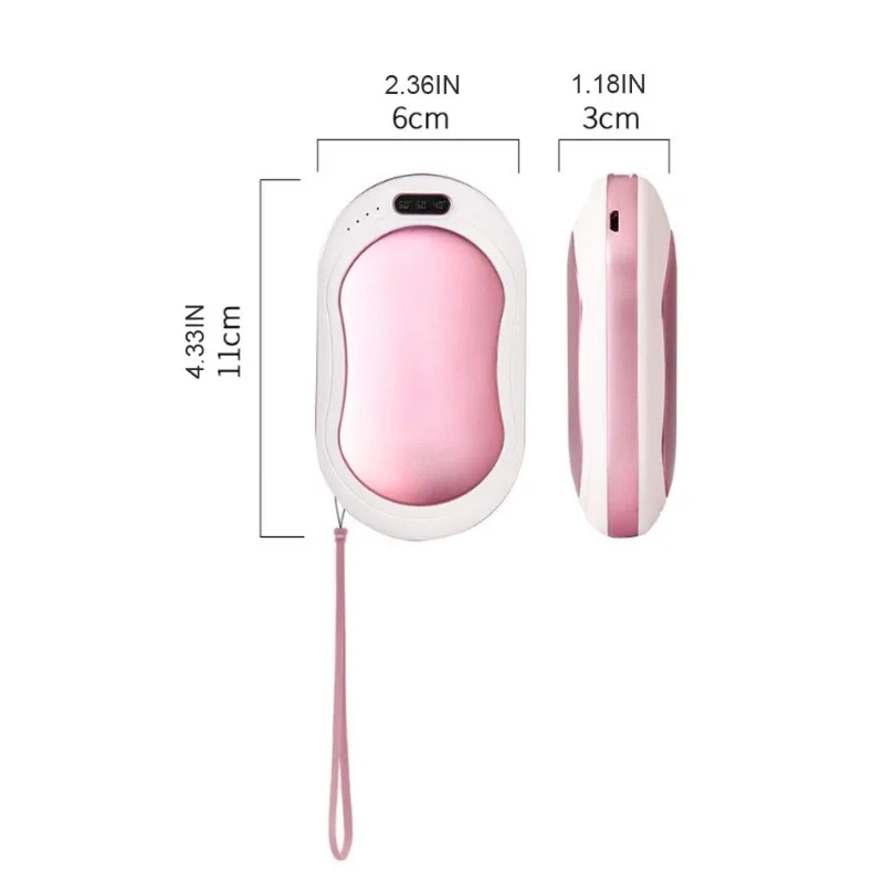 KX4B Портативная грелка для рук Мини USB перезаряжаемые обогреватели 2 в 1, грелки для путешествий на открытом воздухе, спорта, охоты, кемпинга