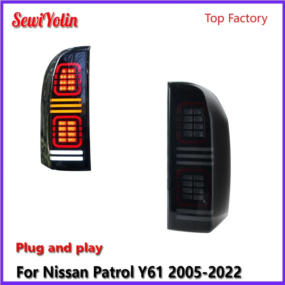 

Автомобильные светодиодные фары в сборе для Nissan Patrol Y61 2005-2022, авто противотуманные фары DRL, стоп-сигнал поворота, Plug and Play