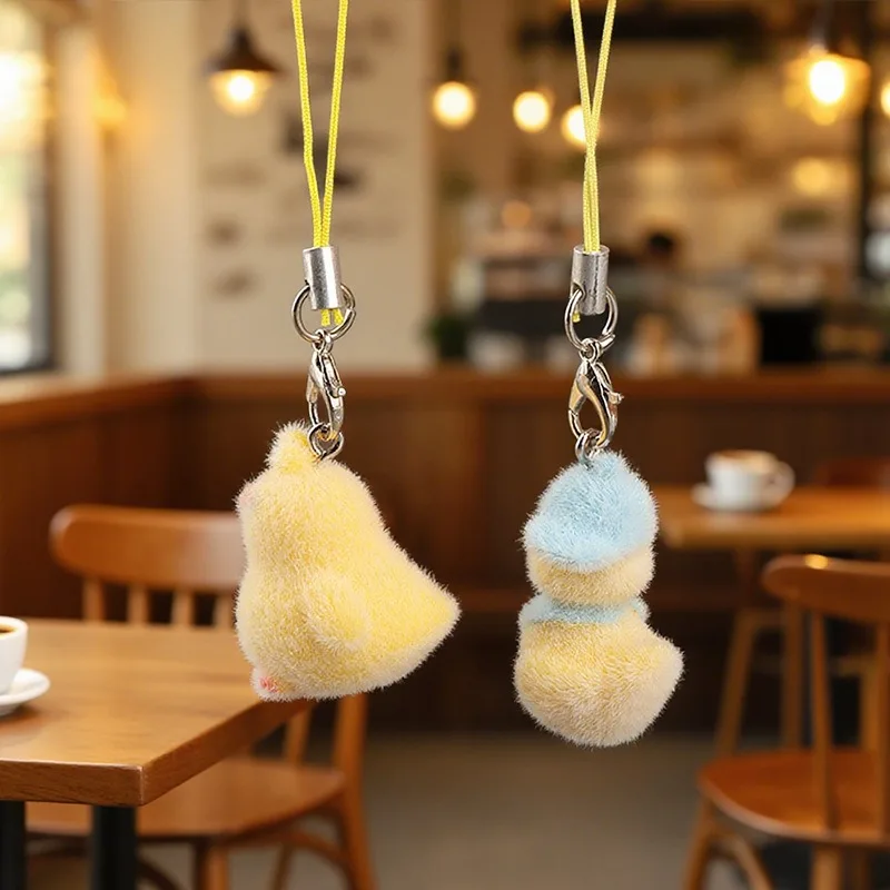 Chick Duckling Keychain Sweet Cartoon Keychain Student Accessories Three-Dimensional Mobile Phone Chain For Decoration Keys