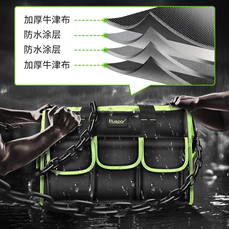 Huepar Multifunctional Toolbox Toolkit Portable Tool Bag Thickened Wear-resistant Large Capacity Hardware Tools