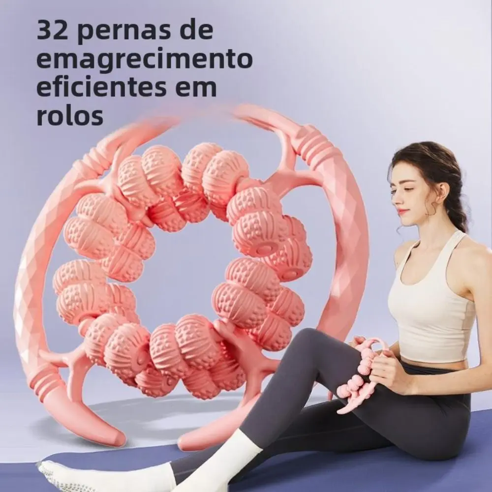 

Массажный ролик-кольцо с 32 колесиками для снятия усталости 360° ° Универсальный массажер против целлюлита, эргономичный ролик для мышц