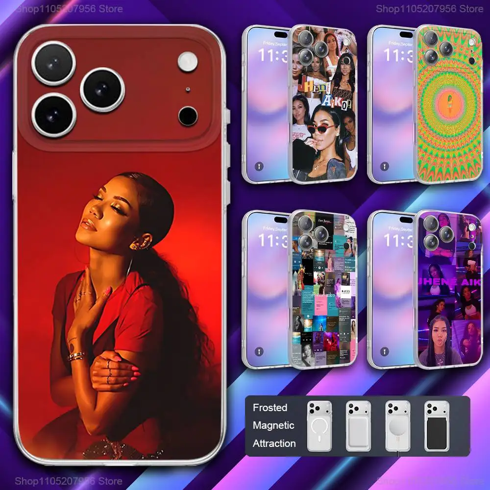 

J-Jhene Singer A-Aiko Phone Case For iPhone 11,12,15,14,13,17,16,Pro,Plus,E,Max,Air,Mini Magnetic Frosted Cover