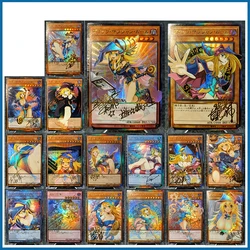 17 pz/set Anime Yu-Gi-Oh fai da te ACG nero mago ragazza Premium Flash Sexy carte da collezione giochi per ragazzi giocattoli regali di compleanno di natale