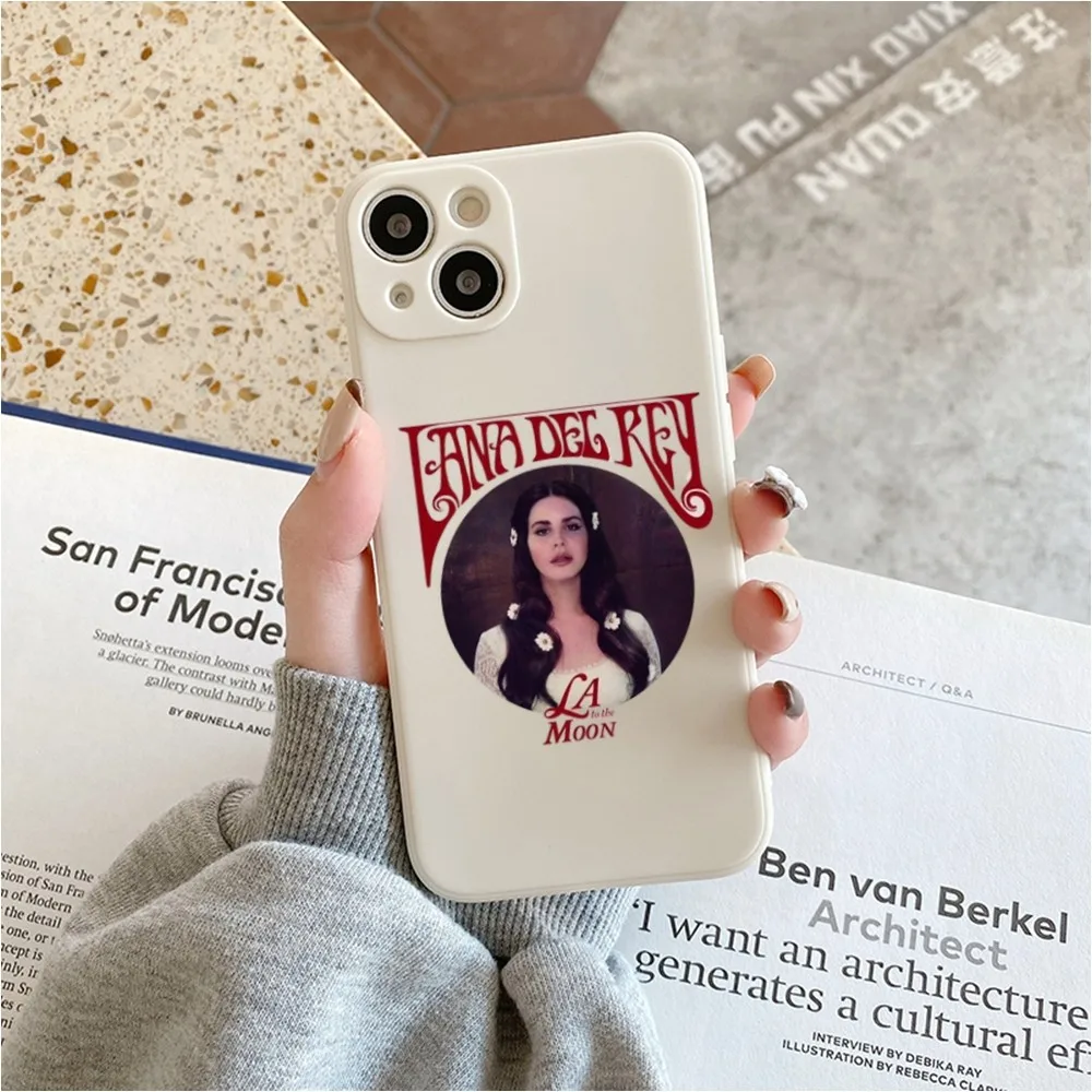 Lana Del Rey Singer Kraft Phone Case For Iphone 11 13 14 Pro Max X Xr Xs Max Se2020 12mini White Cover Case