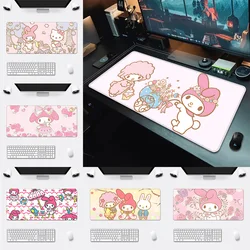 Cute cartoon My Melody Mousepad HD Printing Computer Gamers Locking Edge Non-slip Mouse Pad XXL90x40cm Keyboard PC Desk Pad