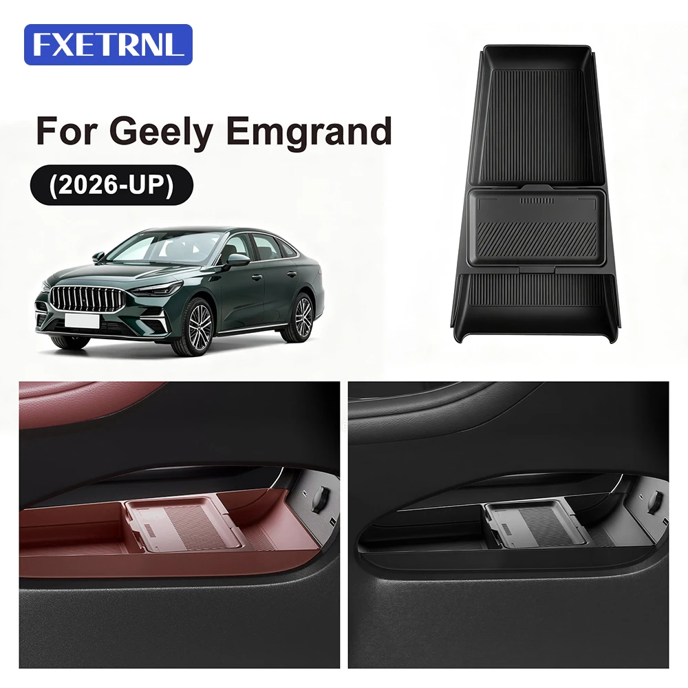 LHD RHD For Geely Emgrand 2026-UP Car Silicone Lower Center Console Storage Organizer Box Anti-Slip Interior Accessories
