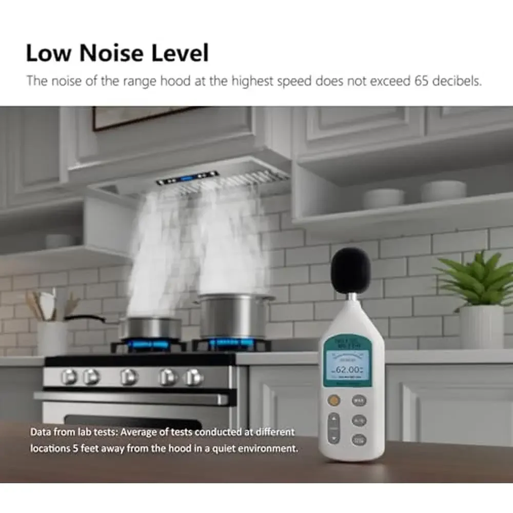 36 "مثبت/بدون مجاري الهواء إدراج شفاط المطبخ 900 CFM الفولاذ المقاوم للصدأ المطبخ تنفيس هود لفتة الاستشعار التحكم عن بعد 2 أضواء LED