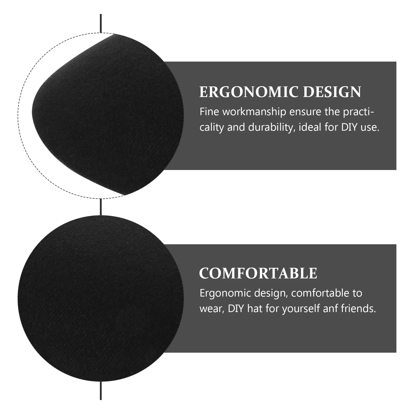 

2Pcs Cap DIY Round Bases Fine Workmanship Durable Material for Custom Hats Hat DIY Fascinator Base Beret Fascinator Base