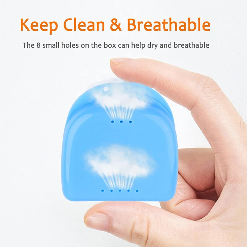 Dental Denture Box Plastic Retainer Case Portable Multiple Colors Braces Orthodontic Case Dental Retainer Box Denture Tray Box