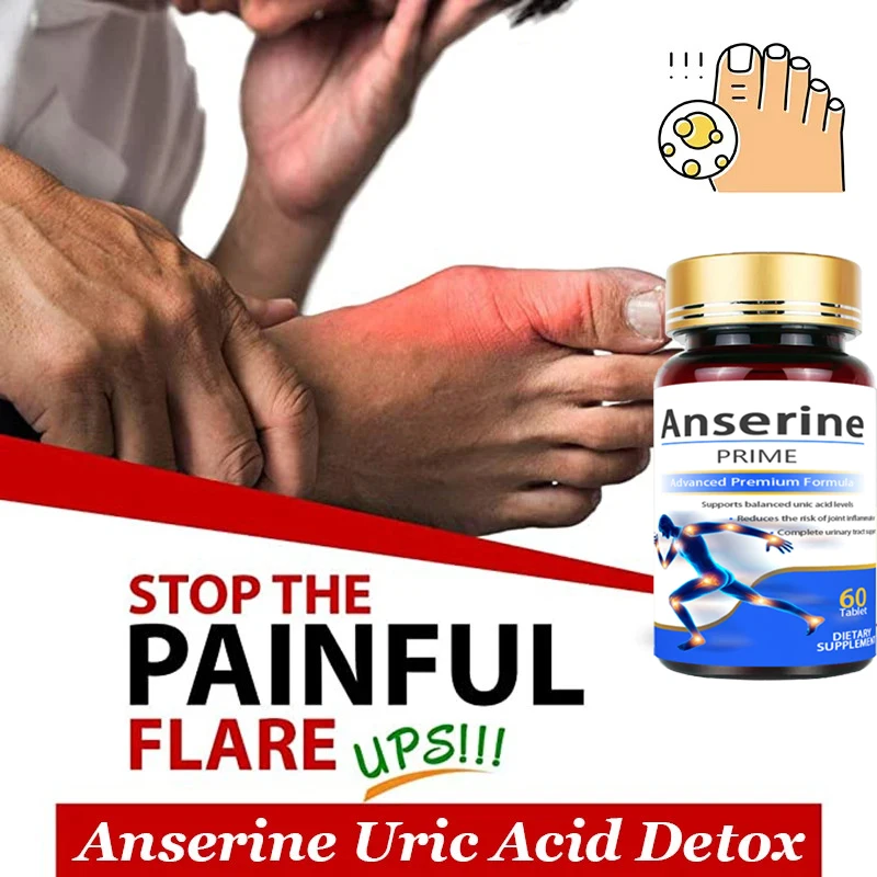 Anserine Fish Extract for Uric Acid Lower Gout Supplement Fast Relief from Gout Pain 90 Veggie Capsules Goose myopeptide capsule