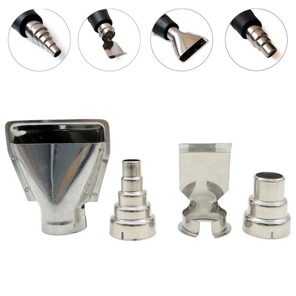 Ugelli per pistola ad aria termica elettrica accessori per saldatura in acciaio inossidabile saldatura resistente al calore strumenti per saldatura a 4 ugelli
