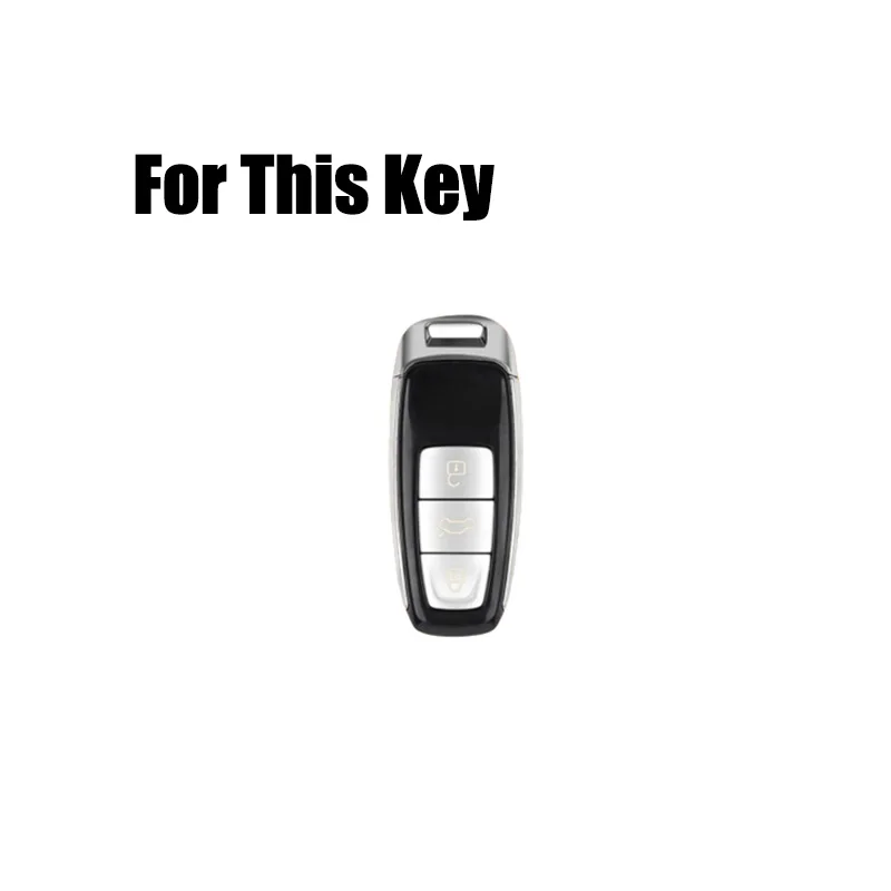 Zinc Alloy TPU Silicone Car Smart Remote Key Fob Case Cover Holder Bag For Audi A3 A6 A7 A8 S8 Q8 E-Tron S3 S6 RS6 S7 RS7 Q7 SQ7