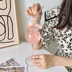 Creative Goblet Glass Bubble Shape Cup Cocktail Wine Glasses Juice Champagne Red Wine Cups for Home Party Restaurant