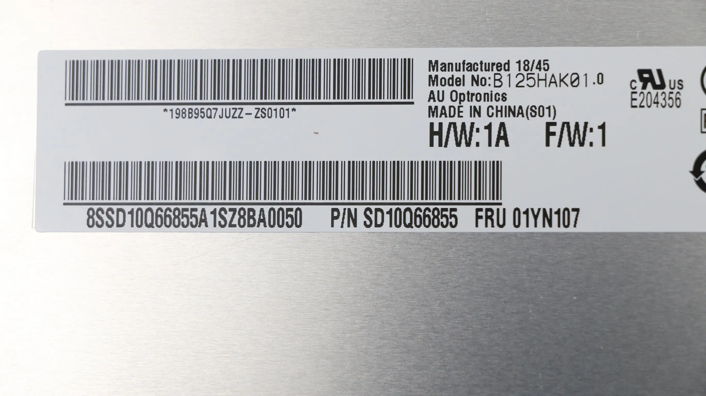 Imagem -06 - Tela de Toque para Thinkpad X270 X280 A285 B125hak01.0 R125nwf4 r2 01yn107 01yn108 02dl768 02dl821 125 Polegadas Ips Fhd 40pin