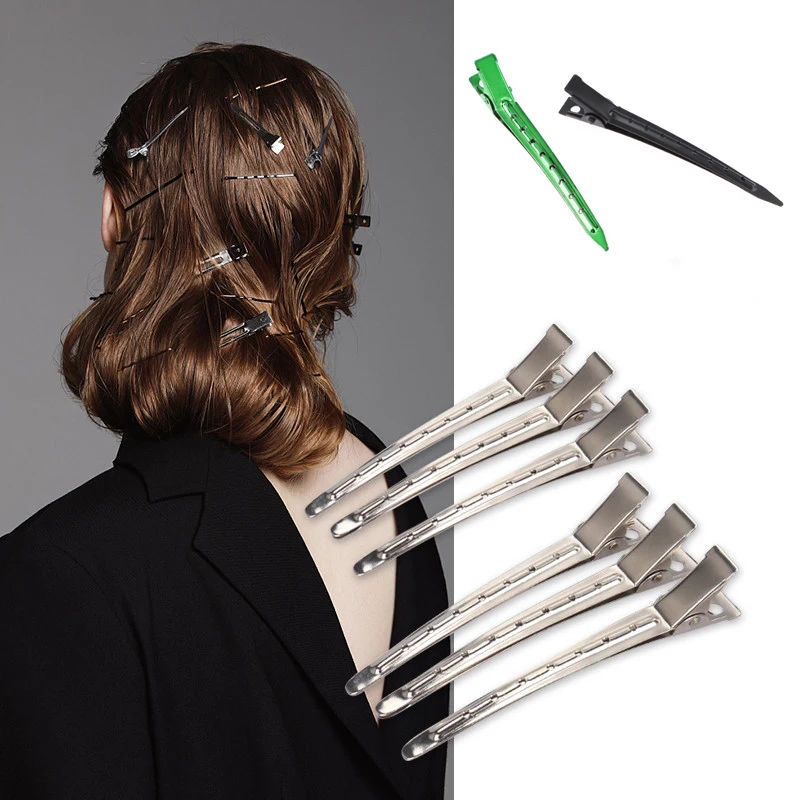 5PCS Hair Root Fluffy Hairpin Woman Hair Care Clips Metal Hairdressing Sectioning Clip Clamps Barber Hair Cut Use Styling Tools