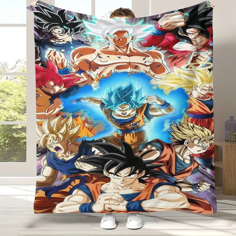 Goku D-Dragon Ball Anime Super Saiyan Flannel Throw Blanket,Cozy Warm Blanket for Bed,Sofa,Living Room,Picnic,Home Decor,Gift
