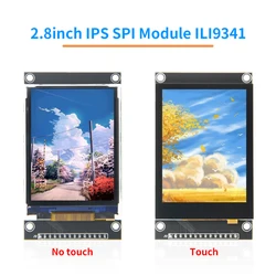 2,8 Zoll spi serielle Schnitts telle tft lcd kapazitives Touchscreen-Anzeige modul 240*320 ips Version schwarz